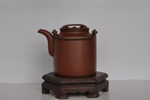 蔡应军紫砂壶 全手工洋桶壶 原矿底槽清