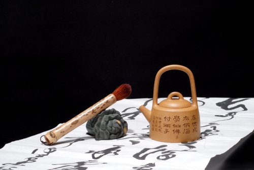 汪洋紫砂壶 曼生提梁 原矿段泥