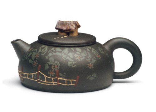 吕俊庆紫砂壶 春色满园 原矿紫泥