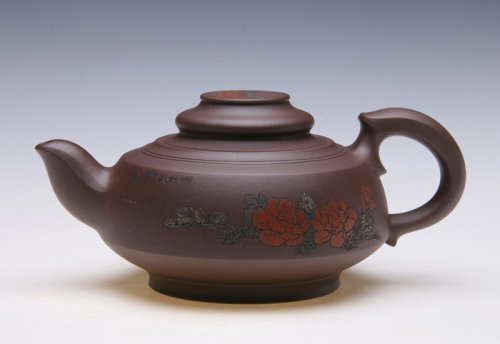 毛国强紫砂壶 国色天香 原矿紫泥