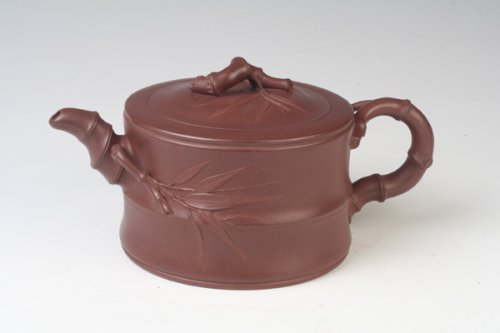 朱永良紫砂壶 竹段 原矿紫泥