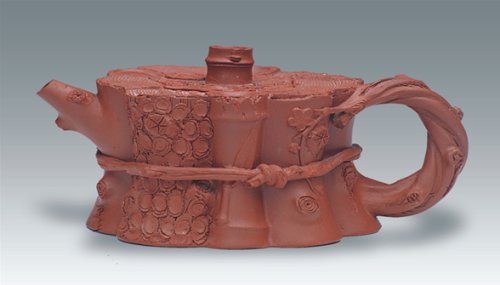 王福君紫砂壶 束柴三友壶 原矿清水泥