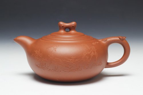 周小明紫砂壶 称心如意 原矿清水泥