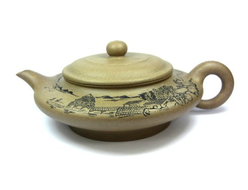 许亦春紫砂壶 虚扁 原矿段泥