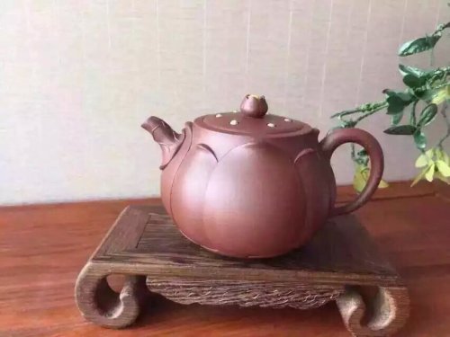 顾建芳紫砂壶 宝莲 原矿底槽清