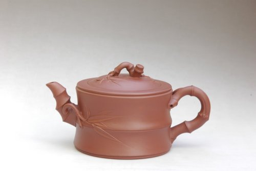 凌达君紫砂壶 竹韵壶 原矿清水泥