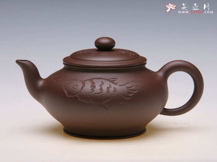 紫砂壶图片：虚扁壶 - 美壶网