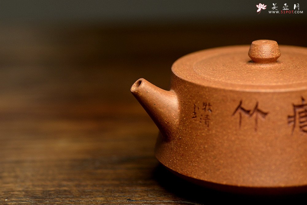 紫砂壶图片：朱牧清新品 古朴文气 线条流畅 精致作品 柱础 - 美壶网