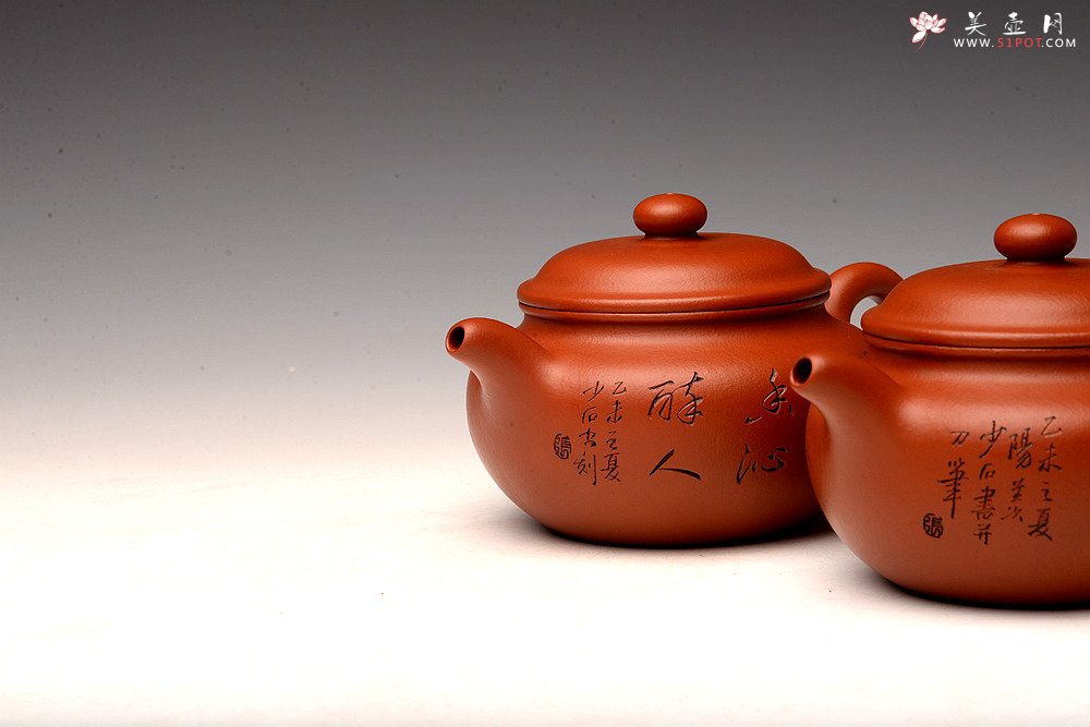 紫砂壶图片：张听钢装饰 传统实用 全手朱泥仿古 优质朱泥 - 美壶网