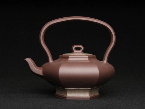 孔春华紫砂壶 六顺提梁 原矿底槽清