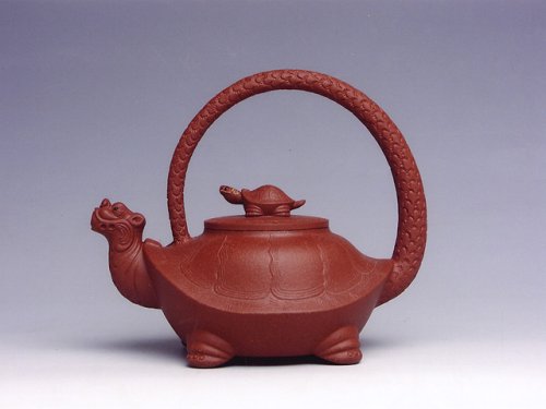 李元军紫砂壶 大鱼龙壶提梁壶 原矿清水泥