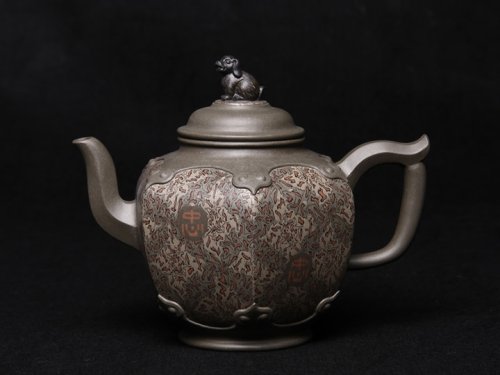 孔春华紫砂壶 生肖系列  青灰泥