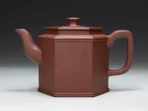 祁明亮紫砂壶 神韵六方 原矿底槽清