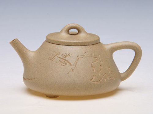 周菊英紫砂壶 子冶石瓢 本山绿泥