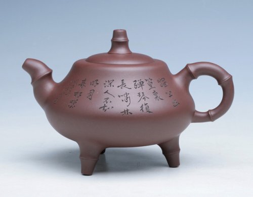 李伟紫砂壶 顶天立地系列 原矿紫泥