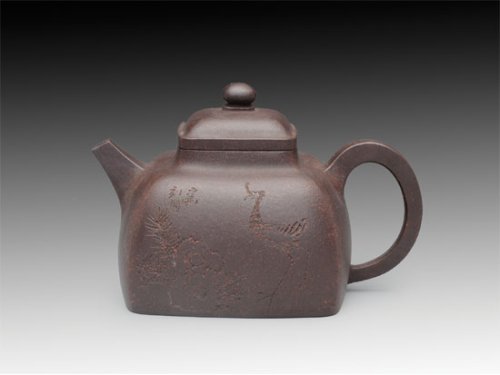 卢宁刚紫砂壶 坦然 原矿黑星土