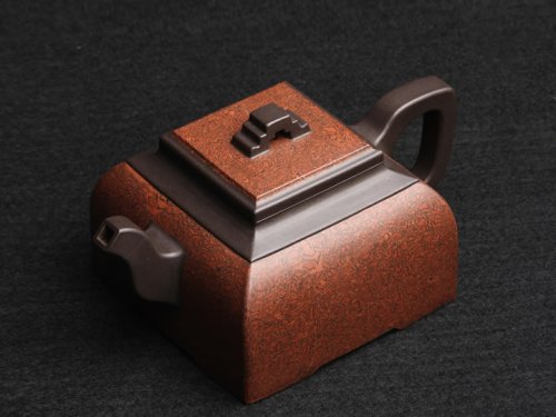 孔春华紫砂壶 桥鼎方壶 原矿紫泥