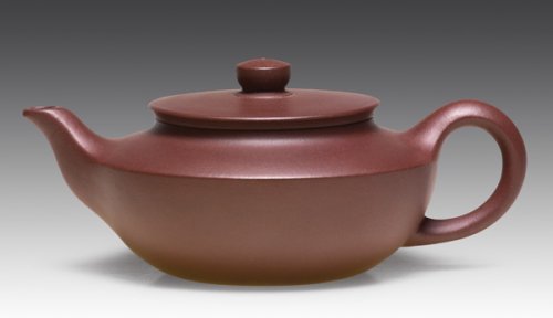 顾峰明紫砂壶 汉扁壶 原矿底槽清