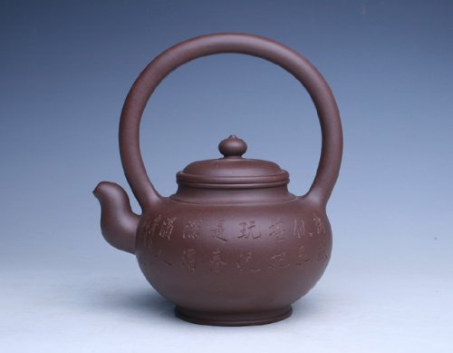 李伟紫砂壶 汉风提梁 原矿紫泥