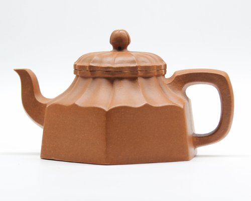 许军紫砂壶 六方水仙 原矿段泥