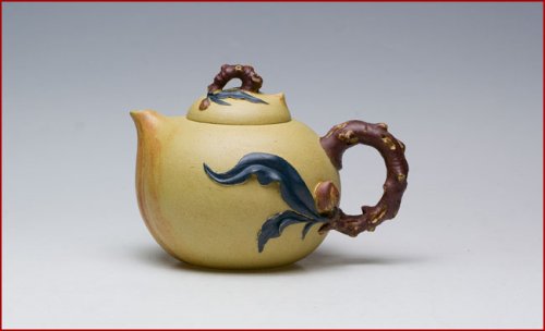 顾顺源紫砂壶 蜜桃壶 原矿段泥