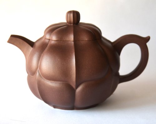 许军紫砂壶 四方合菱 原矿底槽清