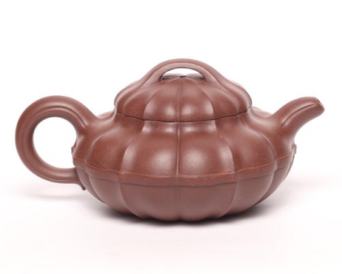 许军紫砂壶 线圆合菱 原矿底槽清