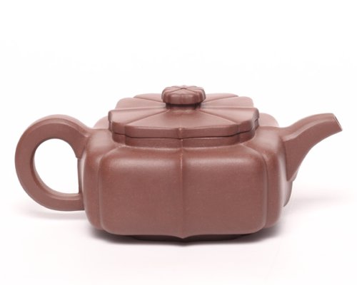 许军紫砂壶 四方菱花 原矿底槽清