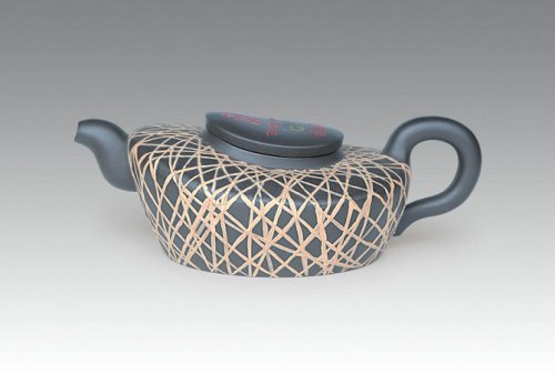 陈洪平紫砂壶 鸟巢 原矿墨绿泥