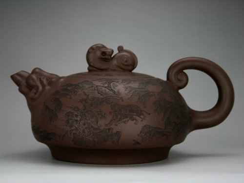 李元军紫砂壶 王者之风 原矿紫泥