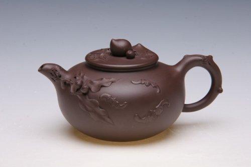 姚忠紫砂壶 福寿延年 原矿紫泥