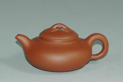 姚忠紫砂壶 扁如意 原矿清水泥