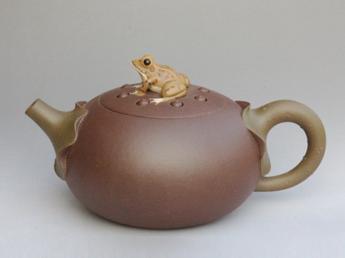 王杏坤紫砂壶 荷塘月色 原矿紫泥