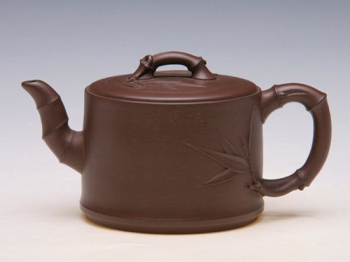 周菊英紫砂壶 一段竹 原矿底槽清