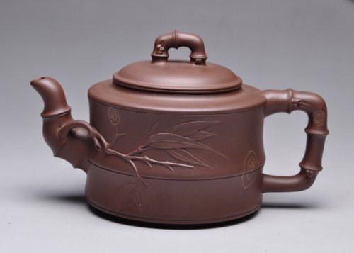 樊建平紫砂壶 将军竹壶 原矿底槽清