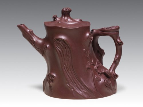 顾顺源紫砂壶 大梅椿壶 原矿紫泥