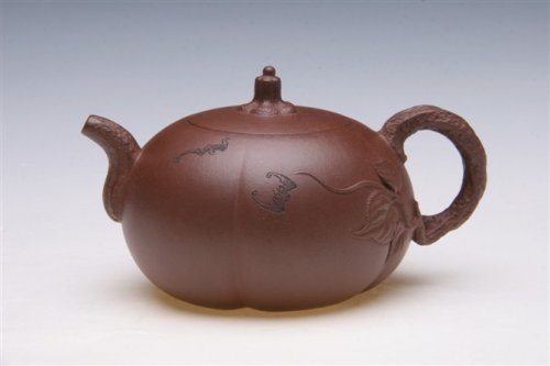 陈洪平紫砂壶 寿瓜 原矿紫泥