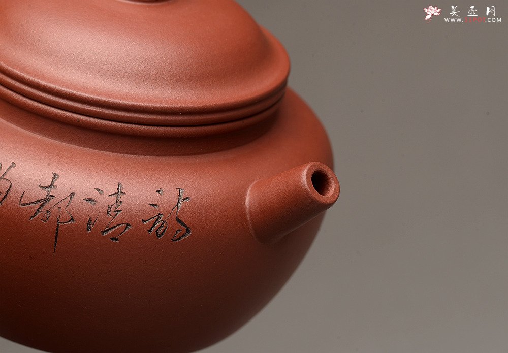 紫砂壶图片：高路装饰 詹黎明全手作品 线轮 炮管直流 杀茶利器  - 美壶网