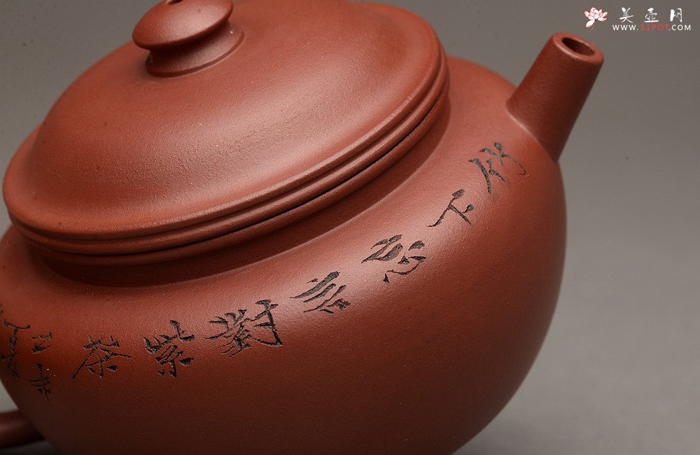 紫砂壶图片：高路装饰 詹黎明全手作品 线轮 炮管直流 杀茶利器  - 美壶网