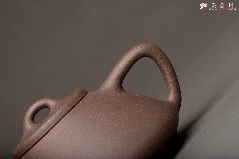 紫砂壶图片：周斌全手力作 精品高温老紫泥调砂 古朴金石其骨 子冶石瓢 - 美壶网