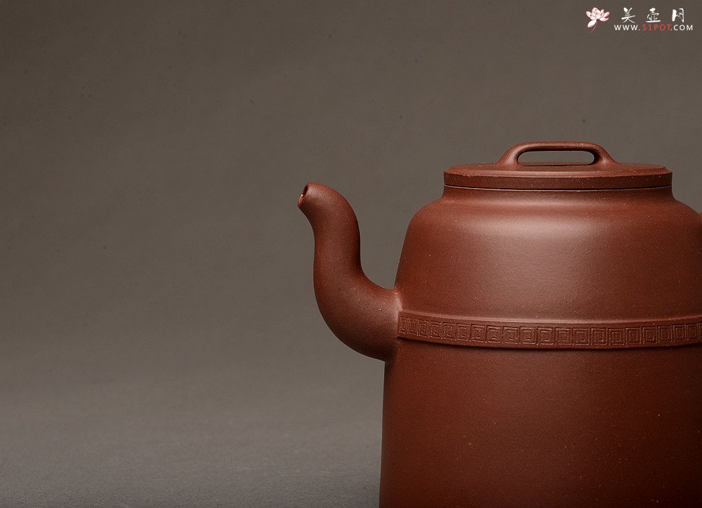 紫砂壶图片：古朴大气 潘小东全手新作 全手岱琮 挺拔俊秀  - 美壶网