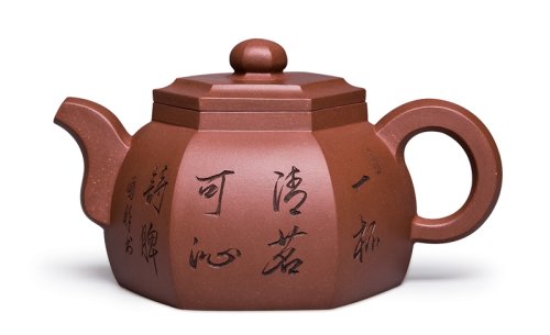 王国祥紫砂壶 祥瑞六方壶 原矿底槽清