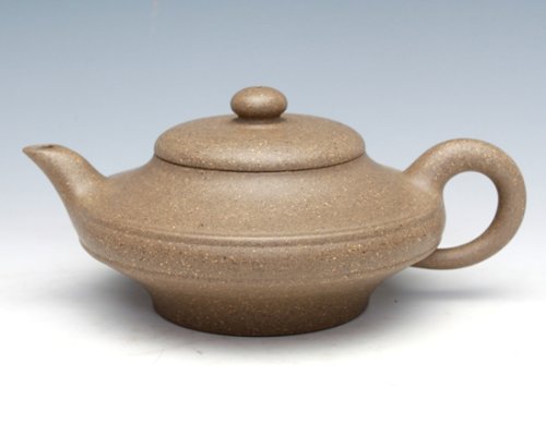 陈国伟紫砂壶 双线扁灯 原矿段泥