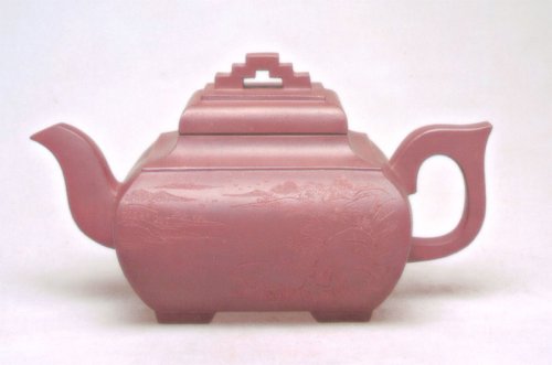 曹梅娟紫砂壶 四方桥顶壶 原矿底槽清