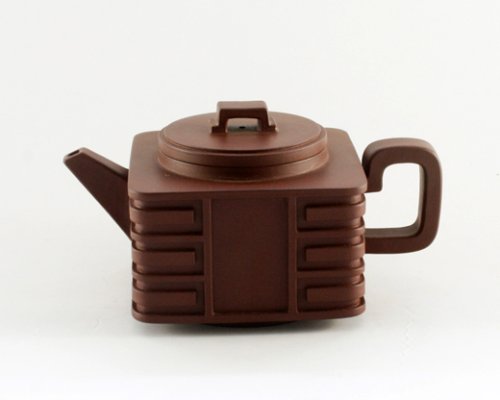 刘彬芬紫砂壶 玉琮 原矿紫泥