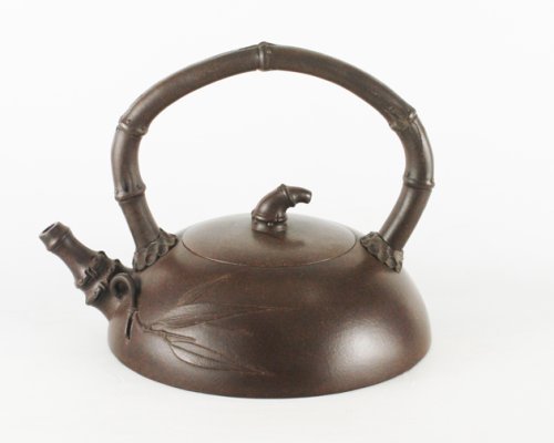 高云(大)紫砂壶 陶艺竹段提梁 原矿紫泥