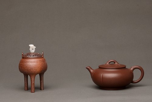 高雪琴紫砂壶 线条流畅 别有风味o(∩_∩)o  新意花器 全手工知秋 原矿紫泥