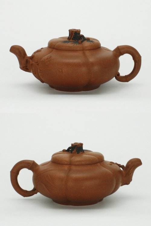 谈跃伟紫砂壶 三结义壶 原矿降坡泥