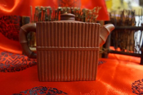 鲁小兔紫砂壶 四方一捆竹 底槽青 原矿底槽清