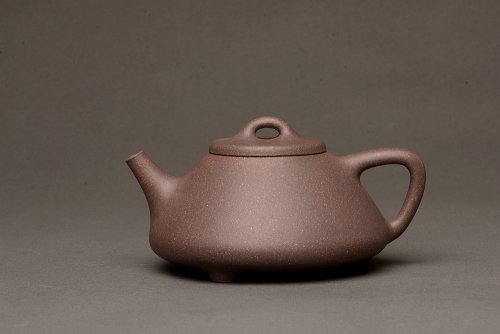 周斌紫砂壶 周斌全手力作 精品高温老紫泥调砂 古朴金石其骨 子冶石瓢 原矿紫泥